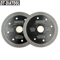 [HOT CHLXIWSHG 552] DT-DIATOOL 2ชิ้นเส้นผ่าศูนย์กลาง105มิลลิเมตร/4 Quot; ร้อนกดเพชรเผาล้อตาข่ายเทอร์โบใบเลื่อยหินอ่อนกระเบื้องแผ่นตัดเซรามิก