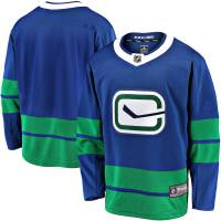 NHL Vancouver Canucks Jersey Blue Tshirts Long Sleeve Fans Sports Tops Plus Size