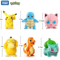 5-8cm Pokemon Anime Figure Pikachu Charmander Squirtle Bulbasaur Psyduck Cute Doll Pet Action Collect Model Kids Toy Gift