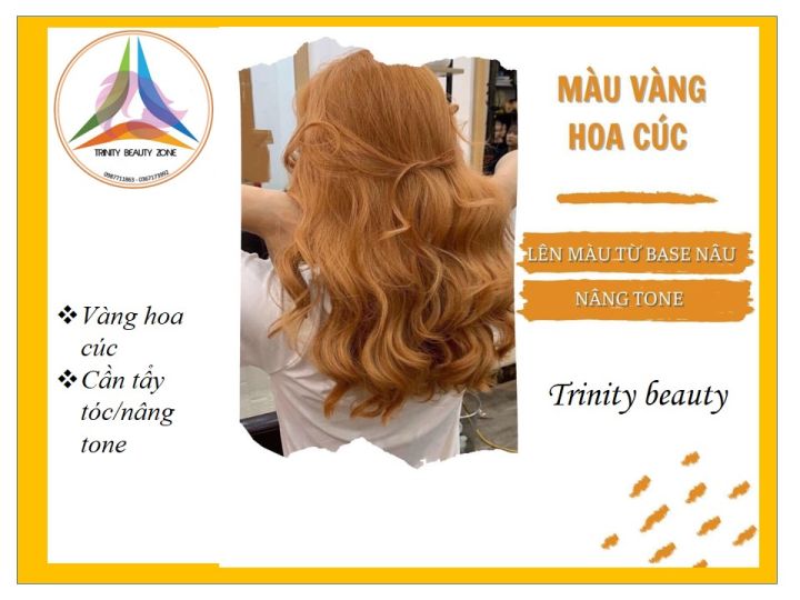 Bạn muốn sống động và rực rỡ hơn? Nhuộm tóc màu vàng hoa cúc sẽ là sự lựa chọn hoàn hảo cho bạn! Không chỉ giúp bạn nổi bật hơn, màu vàng hoa cúc còn giúp tôn lên nét trẻ trung và tươi mới của bạn. Hãy xem ngay hình ảnh liên quan để cảm nhận sự quyến rũ của màu tóc này!