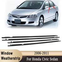 【DT】For Honda Civic 2006-2011 Window Weatherstrip Outer Glass Seal Belt Trim Sealing Rubber Strips Window Waterproof Glass Seal  hot