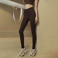 [COD] womens autumn and winter high-waist hip-lifting sports running outside wearing tight high-elastic nine-point professional training fitness