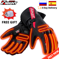 DUHAN Heated Gloves Battery Powered Winter Thermal Motorcycle Heating Gloves Riding Waterproof Guantes Para Moto Touch Screen