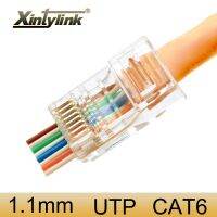 Xintylink Ez ขั้วต่อ Rj45ปลั๊กสายเคเบิลอีเทอร์เน็ต Cat6เครือข่าย8p 8c ชุบทองแจ็คหุ้มฉนวน Utp Rj 45เทอร์มินัล100ชิ้น50ชิ้น