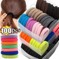 50/100Pcs Colorful High Elastic Hair Bands for Women Girls Hairband Rubber Ties Ponytail Holder Scrunchies Kids Hair Accessories Hair Accessories