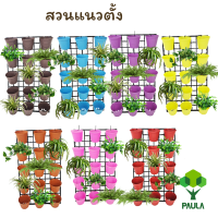 สวนแนวตั้ง มีแบบเซ็ท พร้อมกระถาง 4นิ้ว 15ใบ และขายแยก