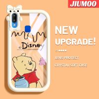 JIUMOO เคสสำหรับ VIVO Y91 Y91i Y95ลายการ์ตูนดิสนีย์น้ำผึ้งหมีสร้างสรรค์สีสันสดใสน่ารักเลนส์กล้องถ่ายรูปแบบนิ่มมอนสเตอร์ตัวน้อยซิลิโคนเคสโปร่งใสกันกระแทกแบบใสง่ายเคสป้องกัน