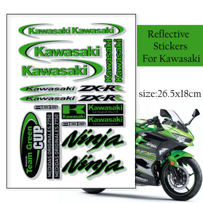 สติกเกอร์ตกแต่งรถจักรยานยนต์แบบสะท้อนแสงสติกเกอร์ติดกระจกหน้ารถสติ๊กเกอร์ตกแต่งสำหรับ Kawasaki Ninja 400 650 ZXR Moto