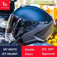 MT ADV Motorcycle Helmet Motorbike Thunder 3 JET Double Visors 3/4 Open Face Helmet Men Women Racing Casco Moto ECE DOT Approved