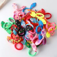 20Pcs Cute Small Rabbit Ear Hair Bands Girl Rubber Band Elastic Band Baby Headwear Korean Children Hair Accessories Ornaments