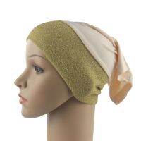 【YF】 Muslim Women Girls Underscarf Cap Inner Hijab Hats Hejab Cotton Stitching Shimmer Material Soft Stretch Wholesale