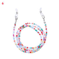 Bohemian Colored Mask Strap Beaded Glasses Chains Women Face Mask Lanyard Anti Slip Womens Neck Chain For Eyeglass Sunglasses