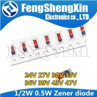 200pcs 0.5W 1/2W Zener diode LL34 1206 24V 27V 30V 33V 36V 39V 43V 47V  ZMM24V ZMM27V ZMM30V ZMM33V ZMM36V ZMM39V ZMM43V ZMM47V WATTY Electronics