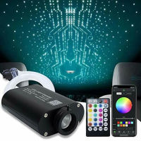 16W RGBW LED Fiber Optic Star Ceiling Lights Kit Bluetooth APP Smart Control For Starry Car Star LED Light Kid Room Ceiling