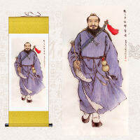 100% New Zhang Sanfeng ภาพแขวน Wudang ไอคอนรักชาติ Taoist ภาพวาดตกแต่งห้องอ่านหนังสือภาพวาดห้องรับแขกผ้าไหมภาพวาดพระพุทธรูปทิเบตเนปาล