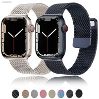 ☞ Strap For Apple watch Band 45mm 42mm 44mm 41mm 42mm 38mm Accessorie Magnetic Loop Metal smartwatch iWatch serie 7 6 SE 5 4 3 2 1