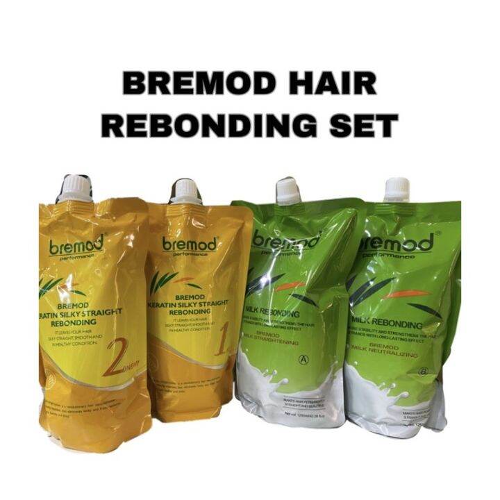 【READY STOCK】 ♢BREMOD Hair Rebonding Set 2 in 1 Milk and Bremod Keratin