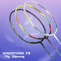 ซับไม้แบดมินตันแร็กเก็ตเดิม WindStorm 74 Superlight 30ปอนด์6U คาร์บอนเต็มทนกรอบเดียว