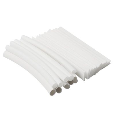 20 pcs/set White 4 Sizes Assorted 3/4:1 Flame-retardant Boxed Heat Shrink Tubing Kit Cable Management