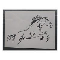 1PCS 21*29Cm Horse Template DIY Layering Stencils Wall Painting Scrapbook Coloring Embossing Album Decorative Card Templat Rulers  Stencils