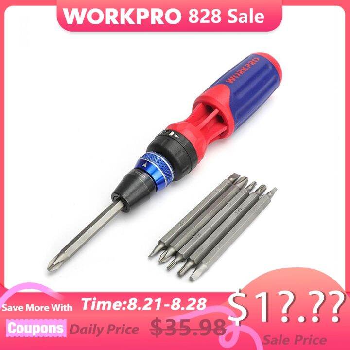 workpro-ชุดไขควง12-in-1ไขควงเฟืองใน1-ไขควง-s2ไขควงสำหรับโหลดเร็วชุดข้อต่อไขควงบิต