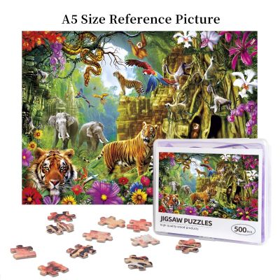 Amazing Nature Jungle Discovery Wooden Jigsaw Puzzle 500 Pieces Educational Toy Painting Art Decor Decompression toys 500pcs