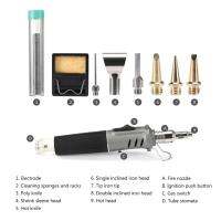 10-In-1 Professional  Gas Soldering Iron Set Welding Kit Torch Stainless Steel Temperature Adjustable 0-1300℃ M4YD