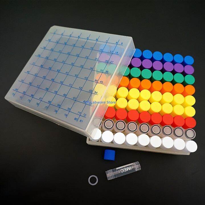 yf-1set-include-piece-81-lattice-digital-code-storage-store-cryovial-81pieces-1-8ml-plastic-refrigerating-tube