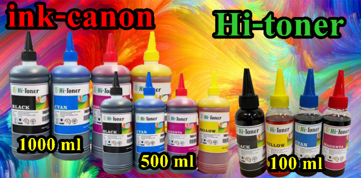 น้ำหมึก-hi-toner-สำหรับเครื่องพิมพ์-canon-inkjet-ทุกรุ่น-1000ml-4สี
