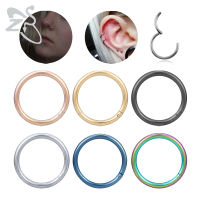 1 PC 16Gห่วงเหล็กกล้าไร้สนิมต่างหูส่วนพับแหวนจมูกปากSeptum Clicker Hoopต่างหูกลมกระดูกอ่อนเกลียวเจาะTragus Daith Lipเจาะตามร่างกายเครื่องประดับUnisex