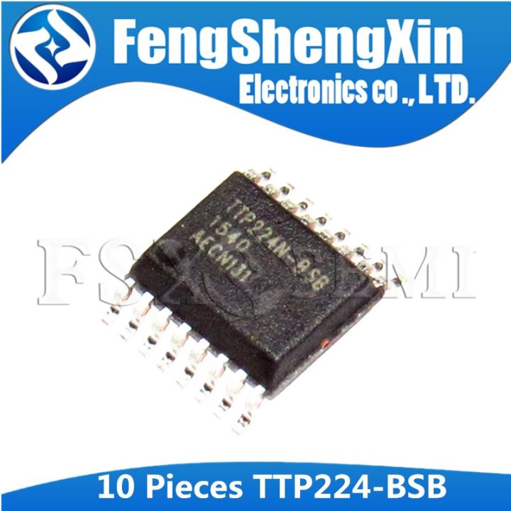 10pcs/lot  TTP224-BSB TTP224B-BSBN SSOP-16 TTP224 SSOP TTP224B-BSB TTP224N-BSB TTP224N SMD  4 KEY TOUCH PAD DETECTOR IC