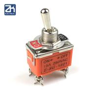 1Pcs/Set Electrical Mini Toggle Switch AC 250V 15A Amps On/Off 2 Position DPST 4 Screw Terminals Toggle Switches 33*20*20mm