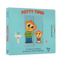 English original pull and play Potty Time toilet / toilet time cardboard book operation book of pulling mechanism childrens living habits cultivation picture book childrens Enlightenment picture book