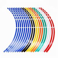 17"18"19" 16Strips Motorcycle Car Wheel Tire Stickers Reflective Rim Tape Motorbike Auto Decals for Yamaha Suzuki Honda Kawasaki Printing Stamping