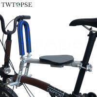 TWTOPSE อานจักรยานสำหรับเด็กพับได้,เบาะนิรภัยสำหรับ Brompton 3SIXTY PIKES Birdy MTB จักรยานเสือภูเขาอุปกรณ์เสริมเก้าอี้แบบพกพาสำหรับเด็ก