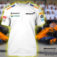 2023 New Limited Stock Mclaren Renault F1 Championship Racing Logo Team Driver 2023 Mens Big Size White Plain Graphic Tees Summer Fashion T-shirt