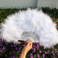 Length 30cm Wide 50CM Thickened 25 Full Velvet Feather Fan DIY Dance Fan Stage Performance Props Wedding Fan