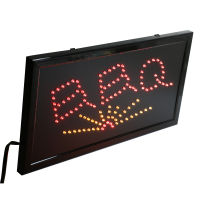 CHENXI Led BBQ Shop Open Neon Signs Indoor Animated Motion Running 19*10 Inch BBQ Store Food Advertise Led Display.
