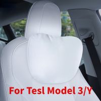 สำหรับ Tesla รุ่น3รุ่น Y หมอนรองคอพนักพิงศีรษะสำหรับ Model3 2021ที่นั่งเบาะรองเอวพนักพิงศีรษะ2022คอ Tesla อุปกรณ์ตกแต่งรถ