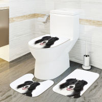 Wildlife Animals Printed 3Pcs Toilet Wc Pad Accessories Bathroom Mat Set Cover Non-Slip Rug Bathroom Accessories Sets WC Decor