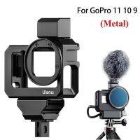 สำหรับกรงโลหะอะแดปเตอร์อะลูมิเนียม Gopro11เฟรมเคสใส่กล้องรองเท้าระบายอากาศดีเมาท์52แผ่นกรอง Mm สำหรับ Gopro 11 10 9