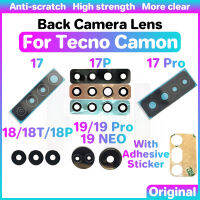 ฝาครอบเลนส์กระจกกล้องหลังสำหรับ Tecno Camon 17 P 17 Pro 18T 18P 19 P 19 CG6 CH6 CH6N CG8 Ci6 Ci6n CH6i กระจกกล้องหลักมองหลัง CI8n พรีเมียร์