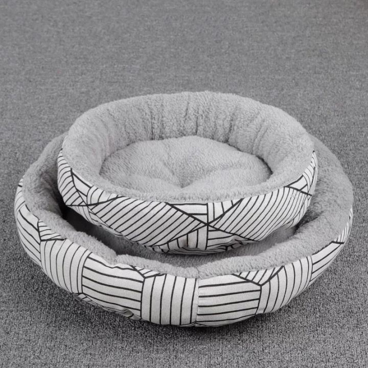 dropshipping-center-pet-dog-accessories-kong-dog-beds-for-small-dogs-beds-for-cats-free-shipping-round-puppy-bed-plush-cat-nest