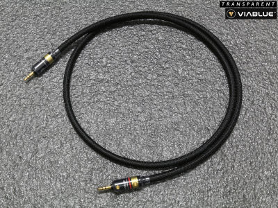 สาย AUX 3.5mm M2M TRANSPARENT ประกอบหัว Viablue Audio Grade HiFi ของแท้ 100% ยาว 1M  / ร้าน All Cable