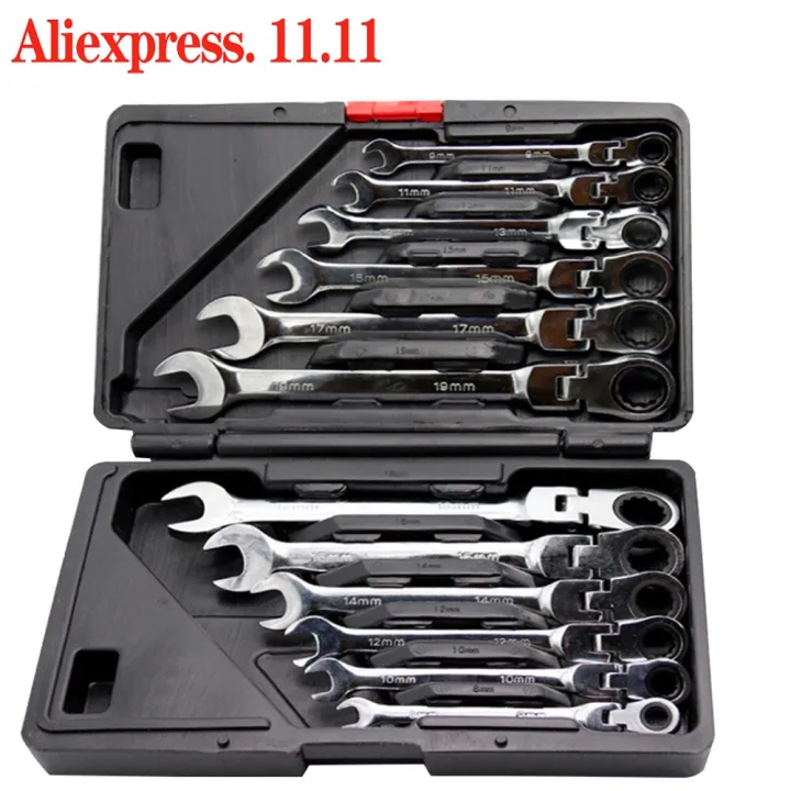 Key Ratchet Wrench Set,Flexible Head Car Repair Tools,Key Spanner ,Torque Gear Socket Universal
