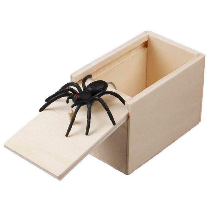 okdeals-กล่องไม้แกล้งคน-ของเล่นแกล้งคนกลัวแมงมุม