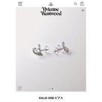 Westwood Vivian cat big spot VIVIENNE WESTWOOD SOLID West Queen Mother classic semi-stereo Saturn earrings silver 2023 import