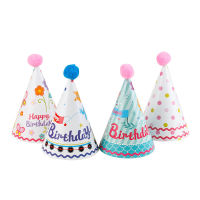 Happy Birthday Party Hats Dot Cartoon Baby Girl Boy Paper Hat For Children Wedding Shower Easter