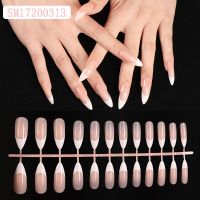 1Sheet/24Pcs French Fake Nails Matte /UV False Nail Detachable Tips Nail Extension Manicure Art Press On Fake False Nails Beauty