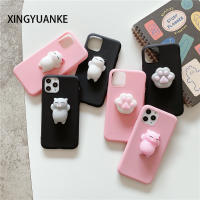 Squishy Silicone Cover For Samsung Galaxy S21 S20 FE S10 S9 S8 Plus S10E Note 10 Lite Plus 20 Ultra Cute Cat Case